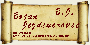 Bojan Jezdimirović vizit kartica